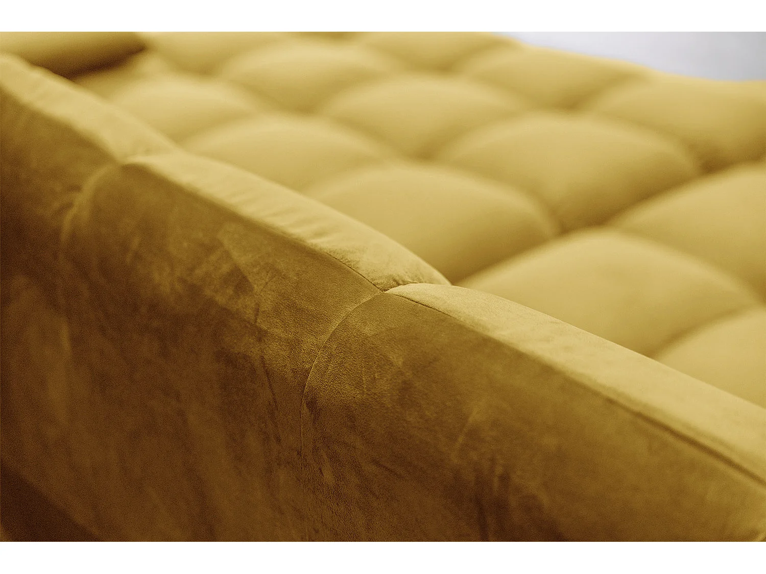 Sofá extra ancho - amarillo terciopelo - VIVIEN