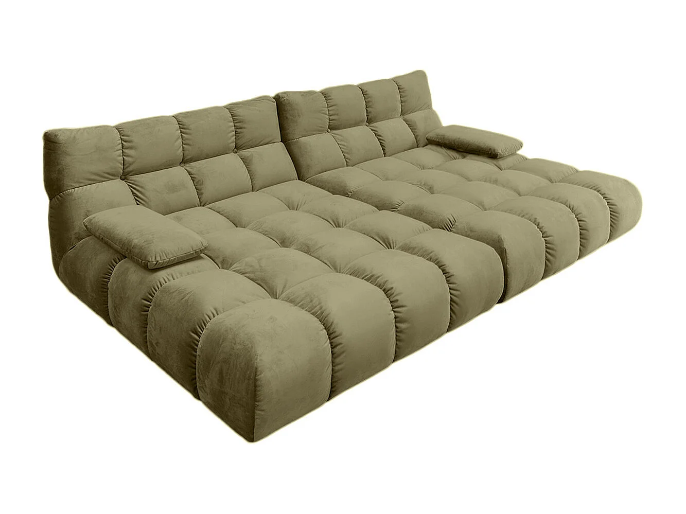 Sofá extra ancho - Verde terciopelo - VIVIEN