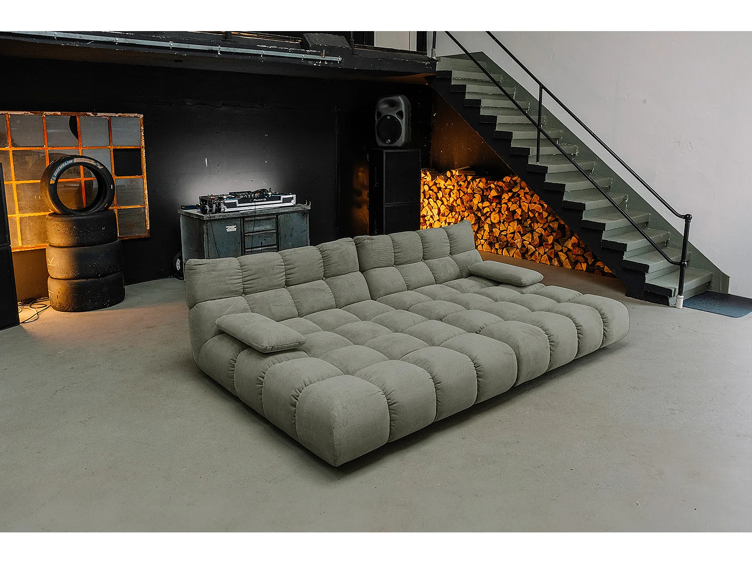 Bigsofa - Grün Cord - VIVIEN