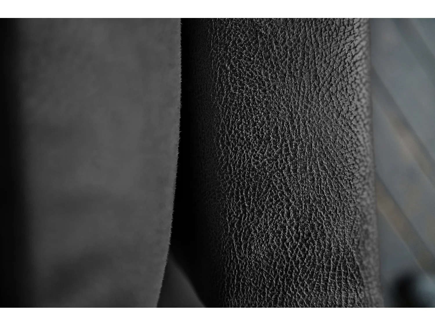 Sofá esquinero - Negro Tejido de fibra de cuero - VILNIUS