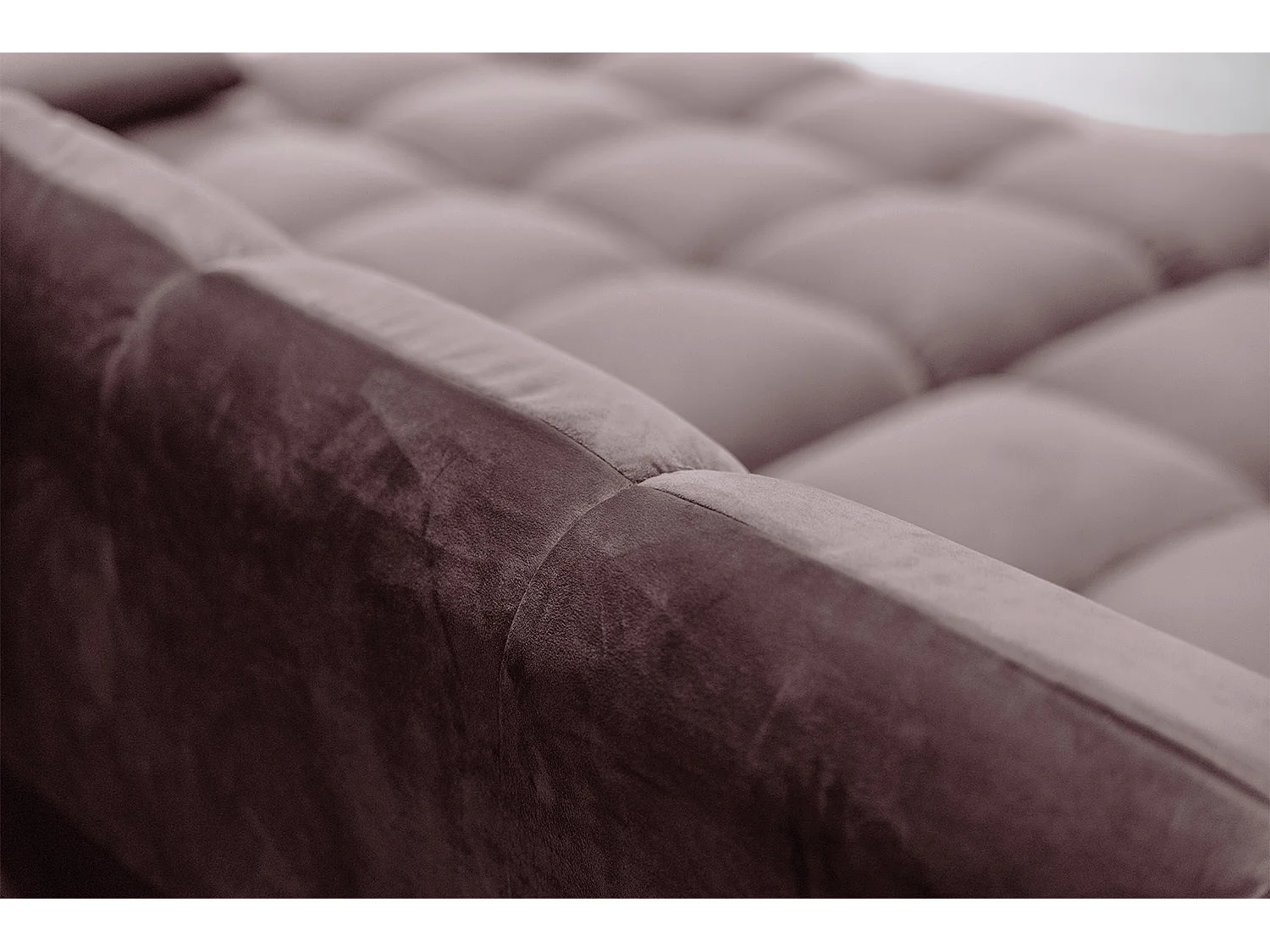 Sofá extra ancho - Gris terciopelo - VIVIEN