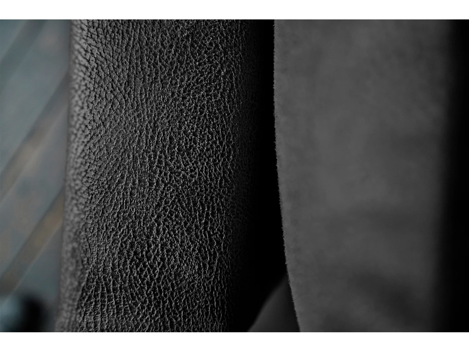 Sofá esquinero - Negro Tejido de fibra de cuero - VILNIUS