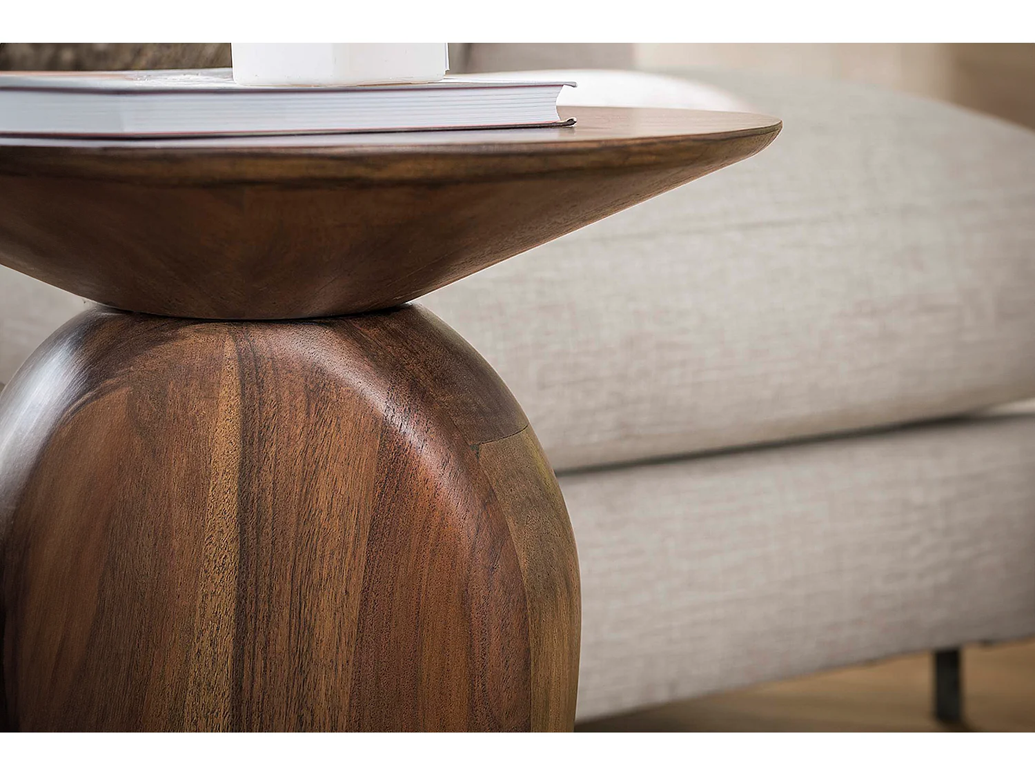 Mesa auxiliar - marrón Madera - 45 x 36 cm - MINOTA