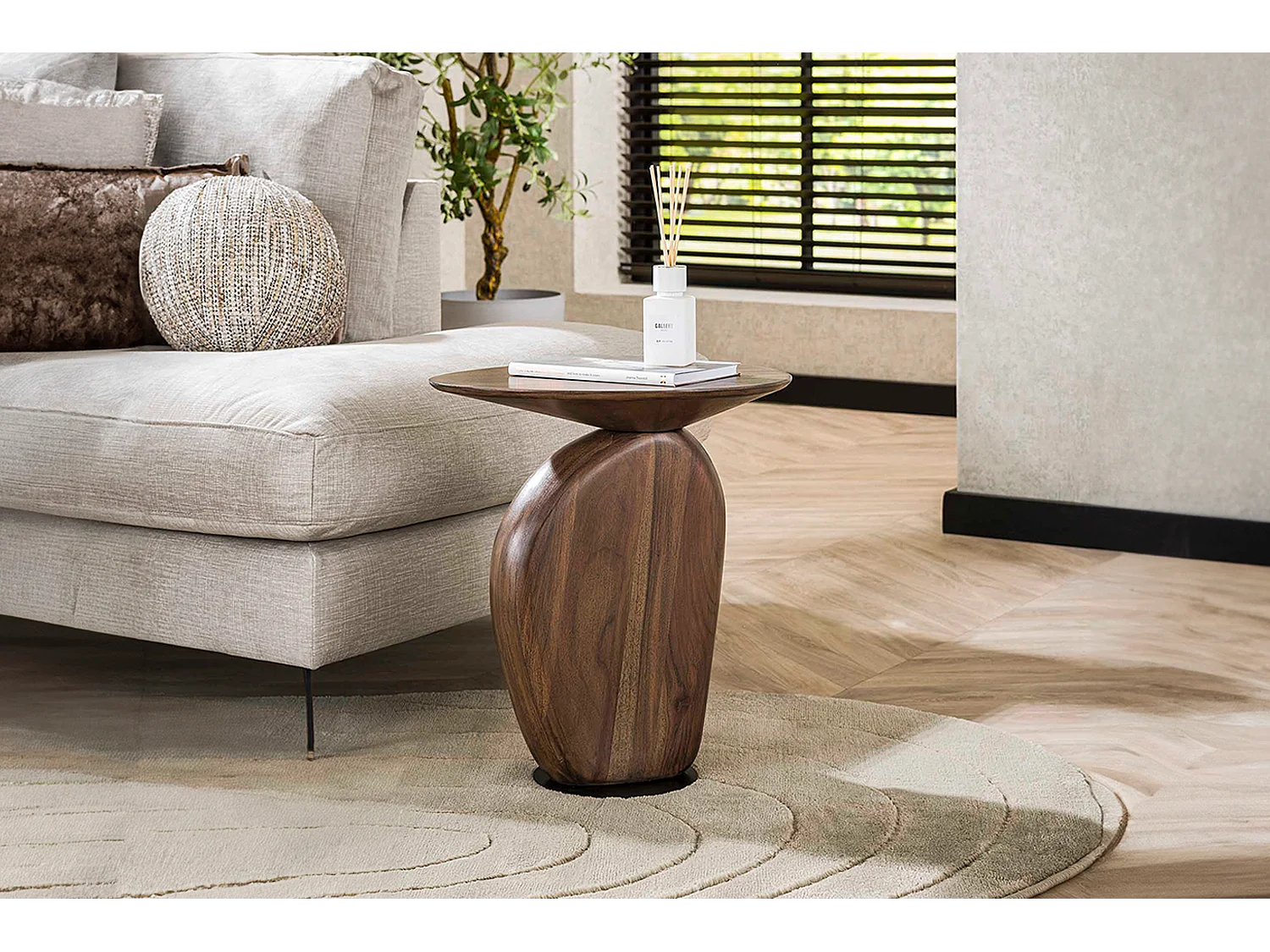 Bijzettafel - Bruin Hout - 45 x 36 cm - MINOTA