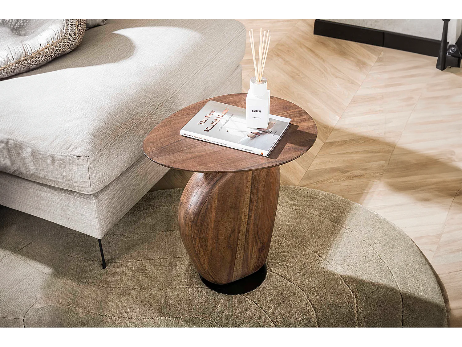 Bijzettafel - Bruin Hout - 45 x 36 cm - MINOTA