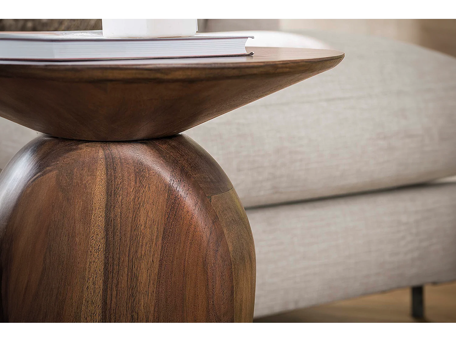 Bijzettafel - Bruin Hout - 45 x 36 cm - MINOTA