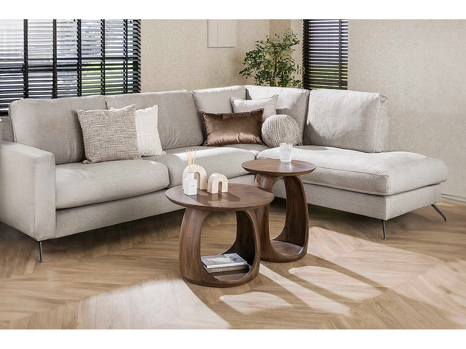 Bijzettafel - Bruin Hout - 60 x 60 cm - MEVA