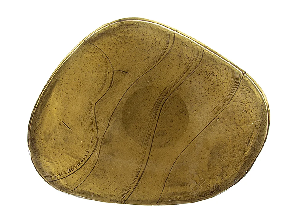 Beistelltisch - Gold Glas - 50 x 42 cm - DARI