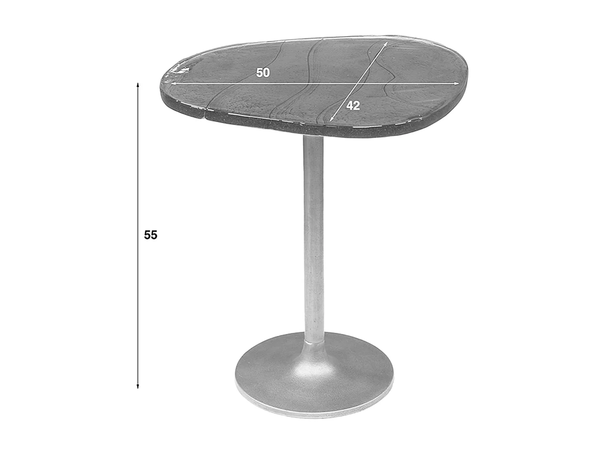 Mesa auxiliar - oro Cristal - 50 x 42 cm - DARI