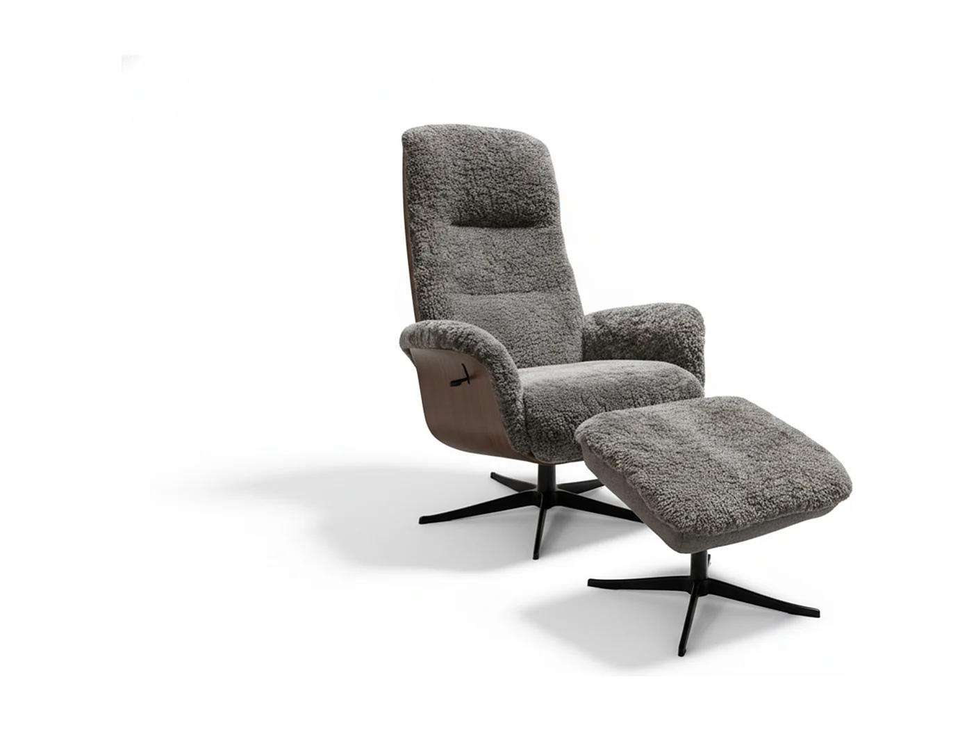 Relaxfauteuil - Lichtgrijs Schapenvacht - SILVA