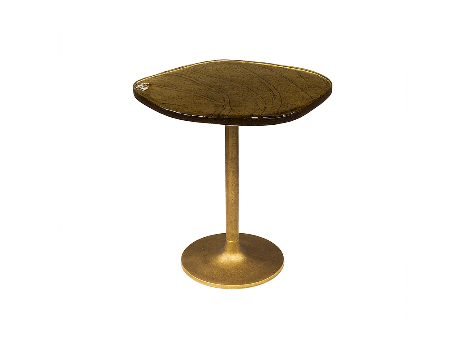 Mesa auxiliar - oro Cristal - 53 x 42 cm - DARI