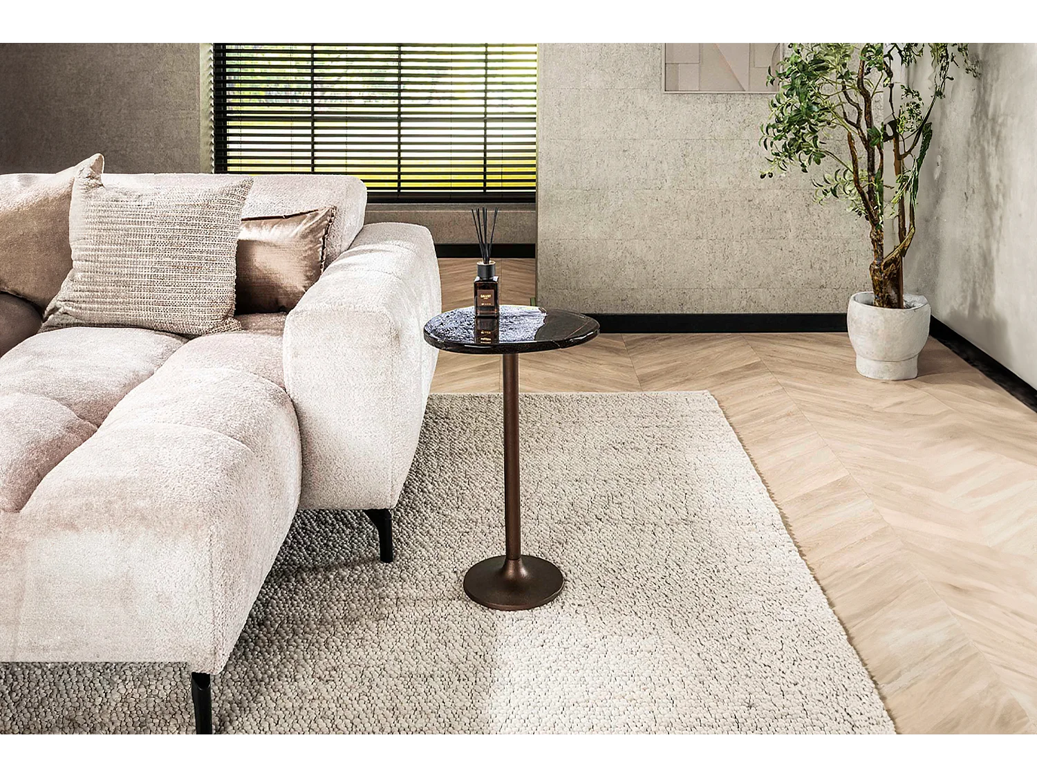 Mesa auxiliar - marrón Cristal - 38 x 33 cm - DARI