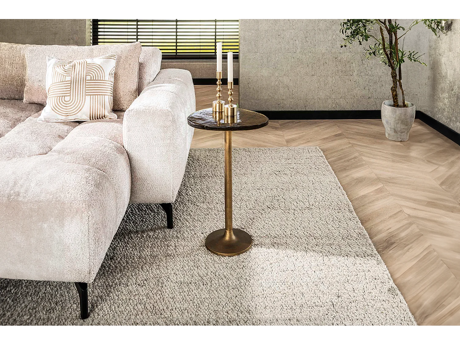 Mesa auxiliar - oro Cristal - 38 x 33 cm - DARI