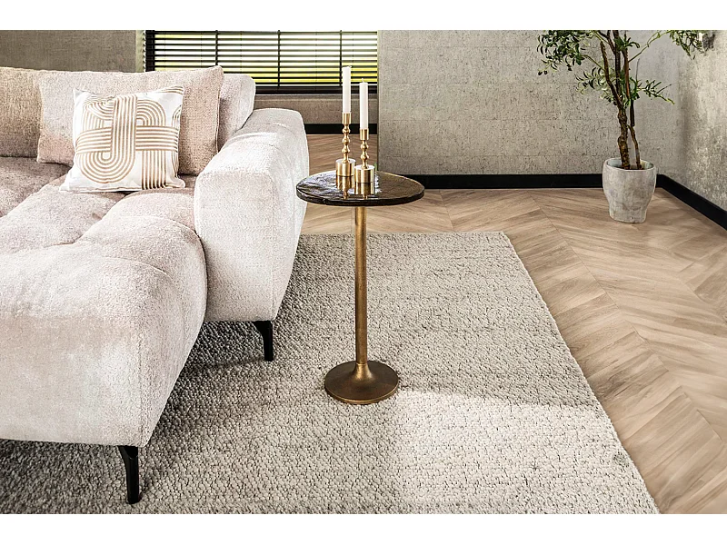 Beistelltisch - Gold Glas - 38 x 33 cm - DARI