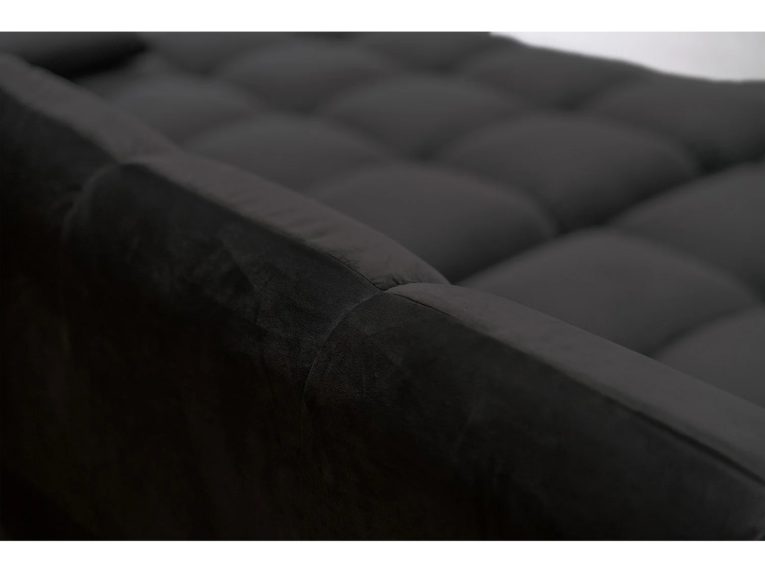 Sofá extra ancho - Negro terciopelo - VIVIEN