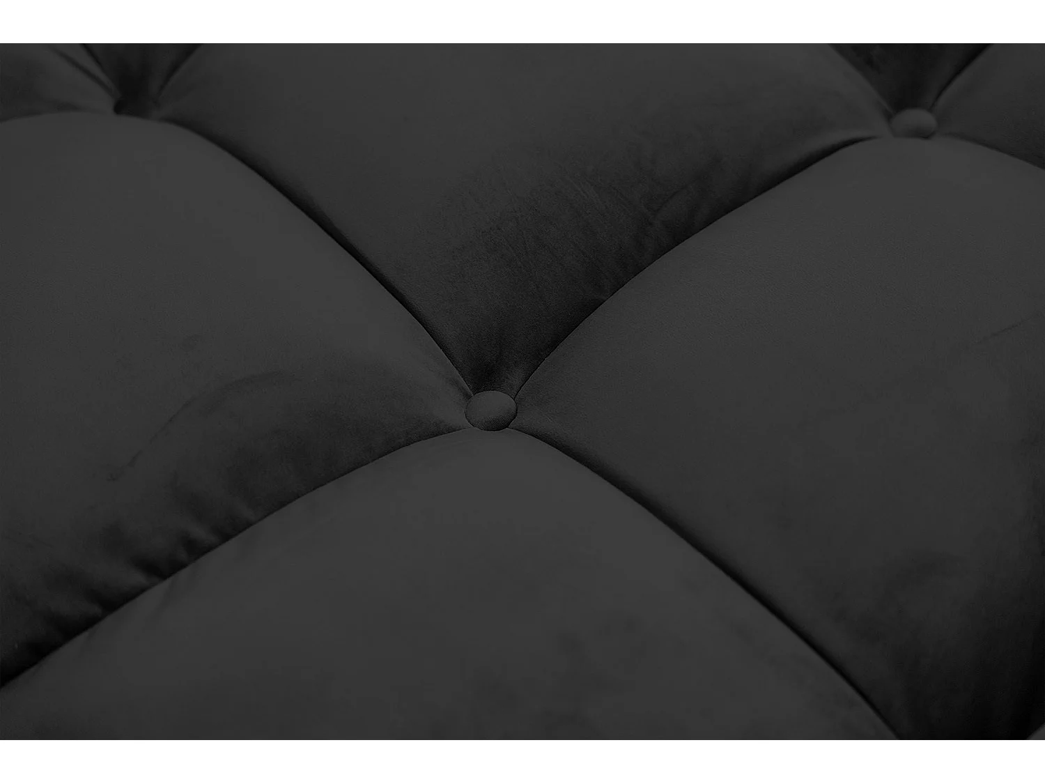 Sofá extra ancho - Negro terciopelo - VIVIEN