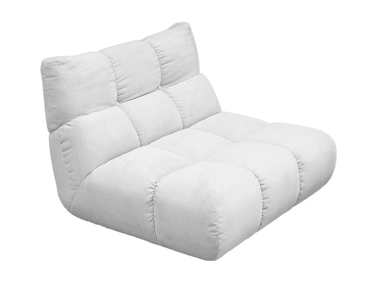 Drehsessel - Weiß Cord - VIVIEN