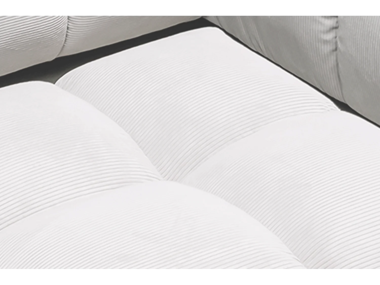 Drehsessel - Weiß Cord - VIVIEN