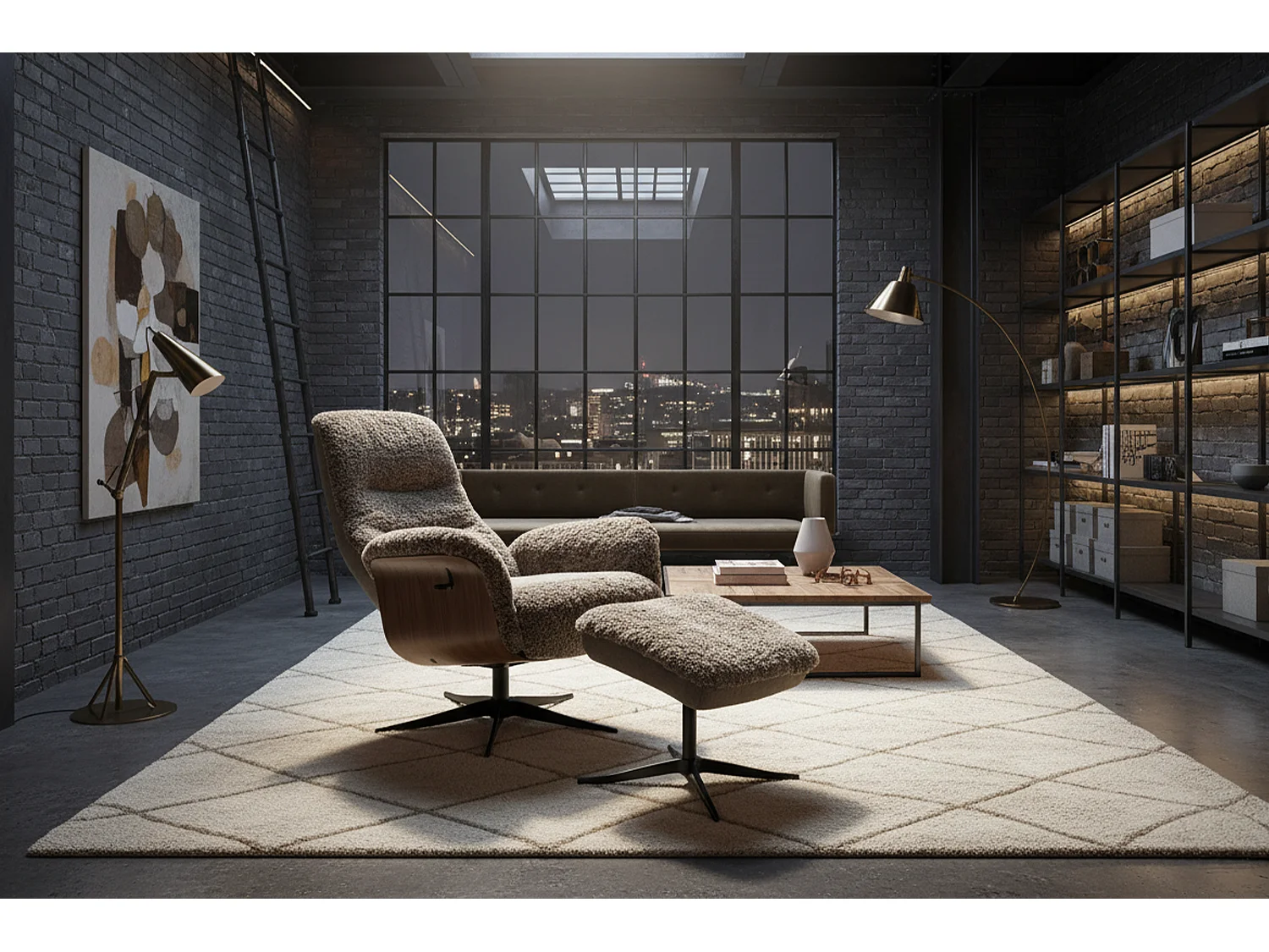 Sillones relax - beige Piel de oveja - SILVA