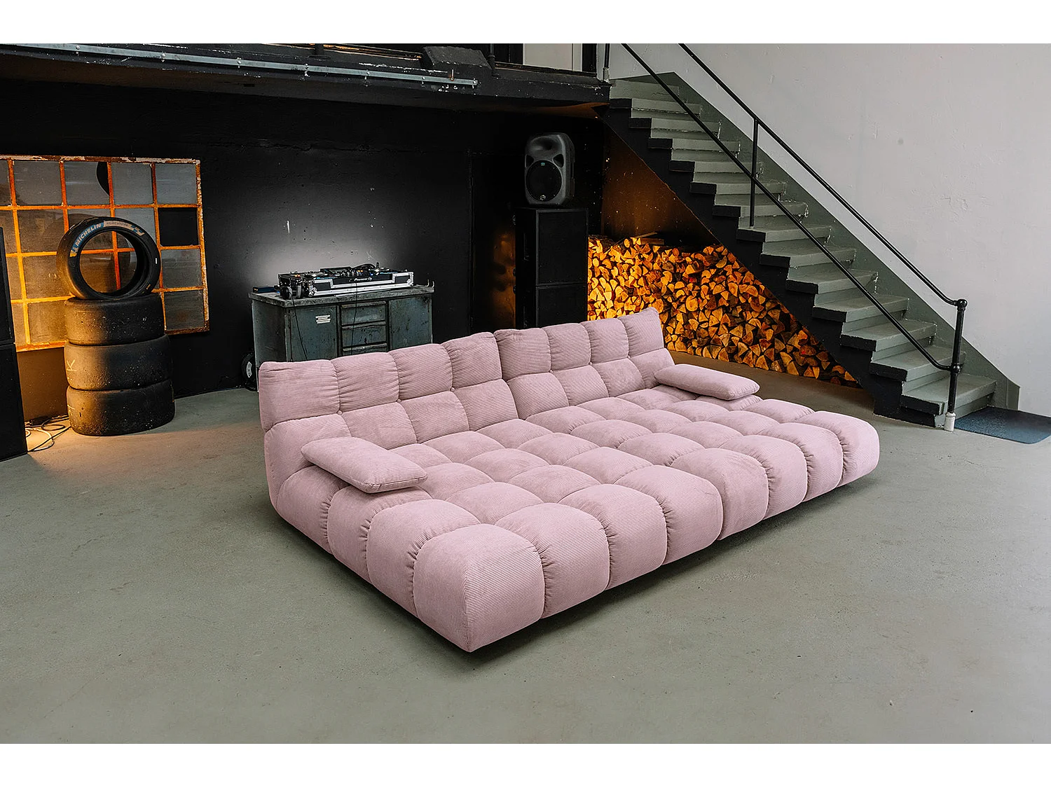 Grote bank - Roze Koord - VIVIEN