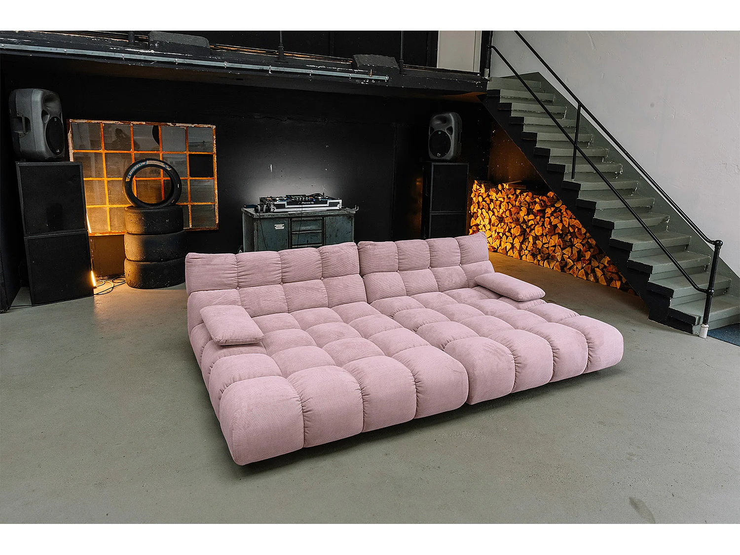 Grote bank - Roze Koord - VIVIEN