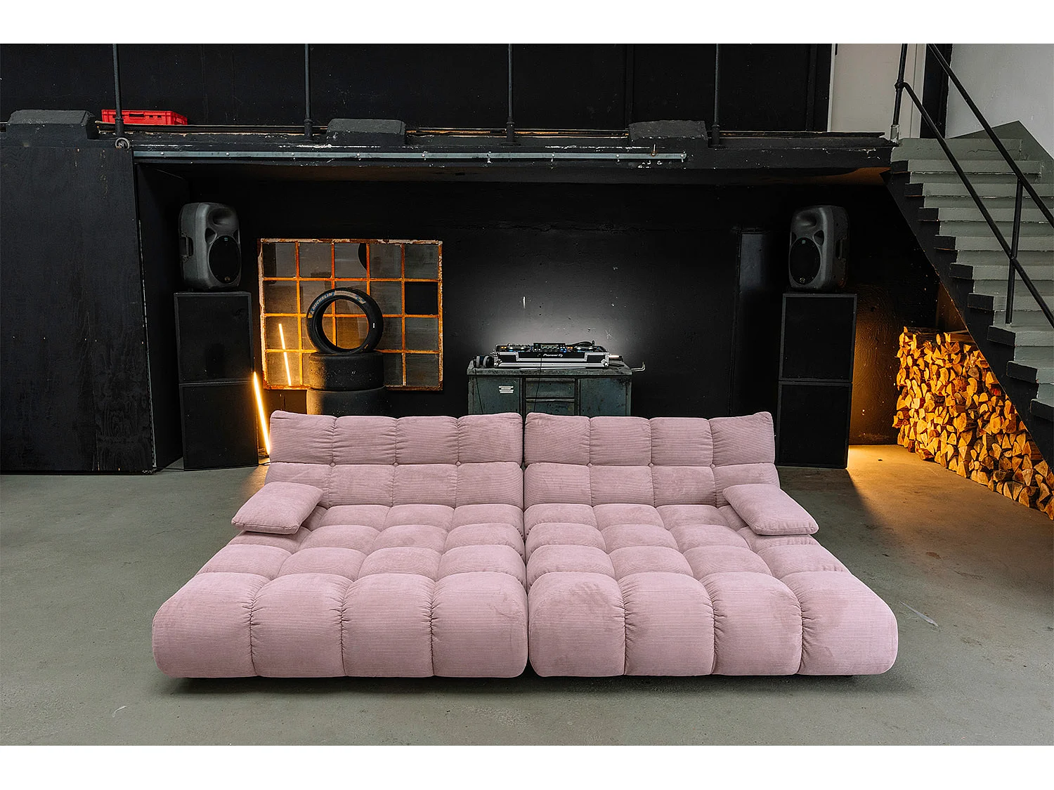 Grote bank - Roze Koord - VIVIEN