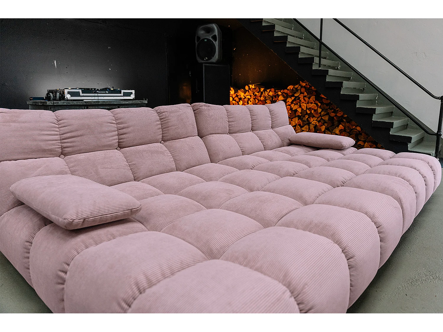 Grote bank - Roze Koord - VIVIEN