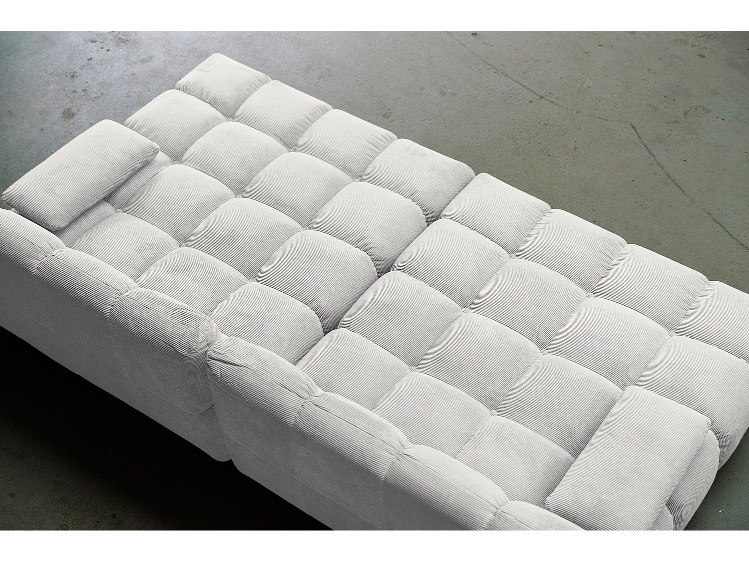 Bigsofa - Weiß Cord - VIVIEN