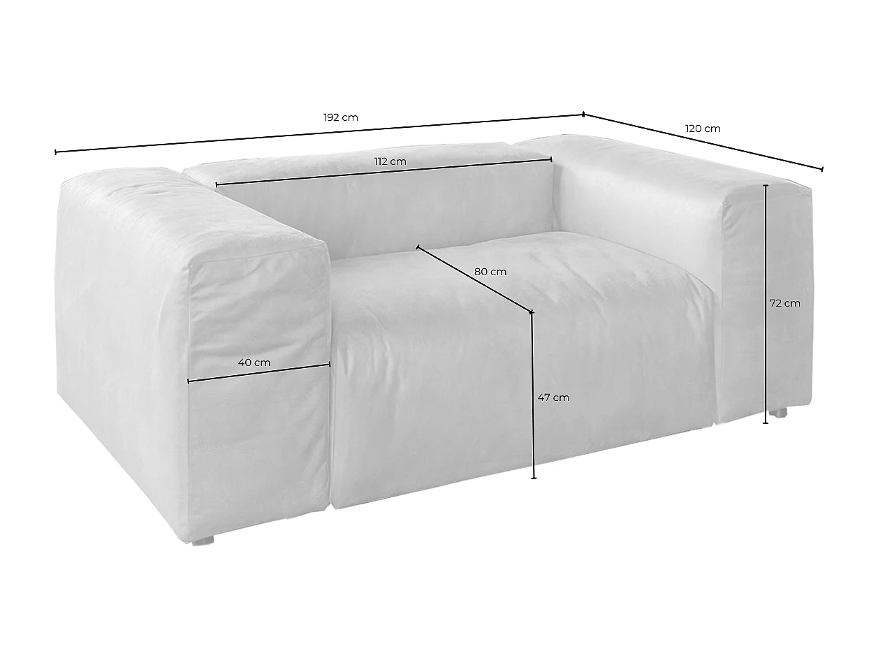 XXL Sessel - Braun Lederfaserstoff - MIA