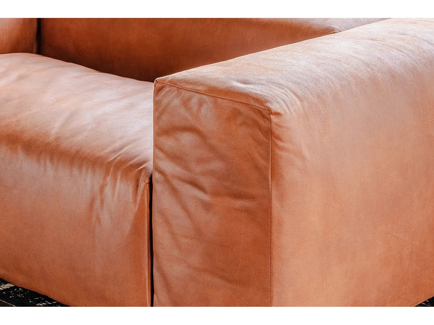 XXL Sessel - Braun Lederfaserstoff - MIA