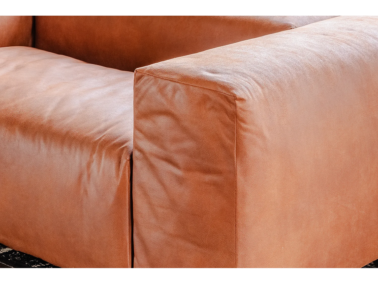 XXL Sessel - Braun Lederfaserstoff - MIA