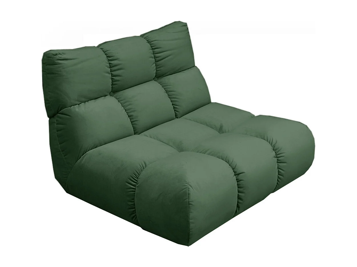 Poltrona girevole - verde smeraldo velluto - VIVIEN