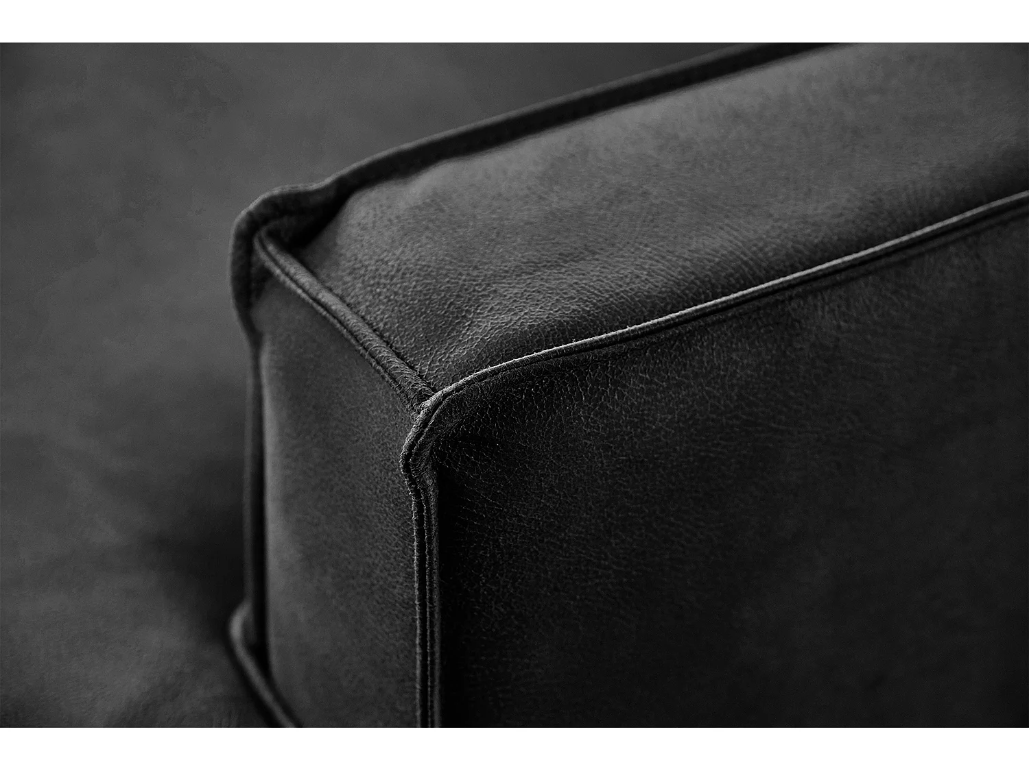 Ecksofa - Schwarz Lederfaserstoff - VILNIUS