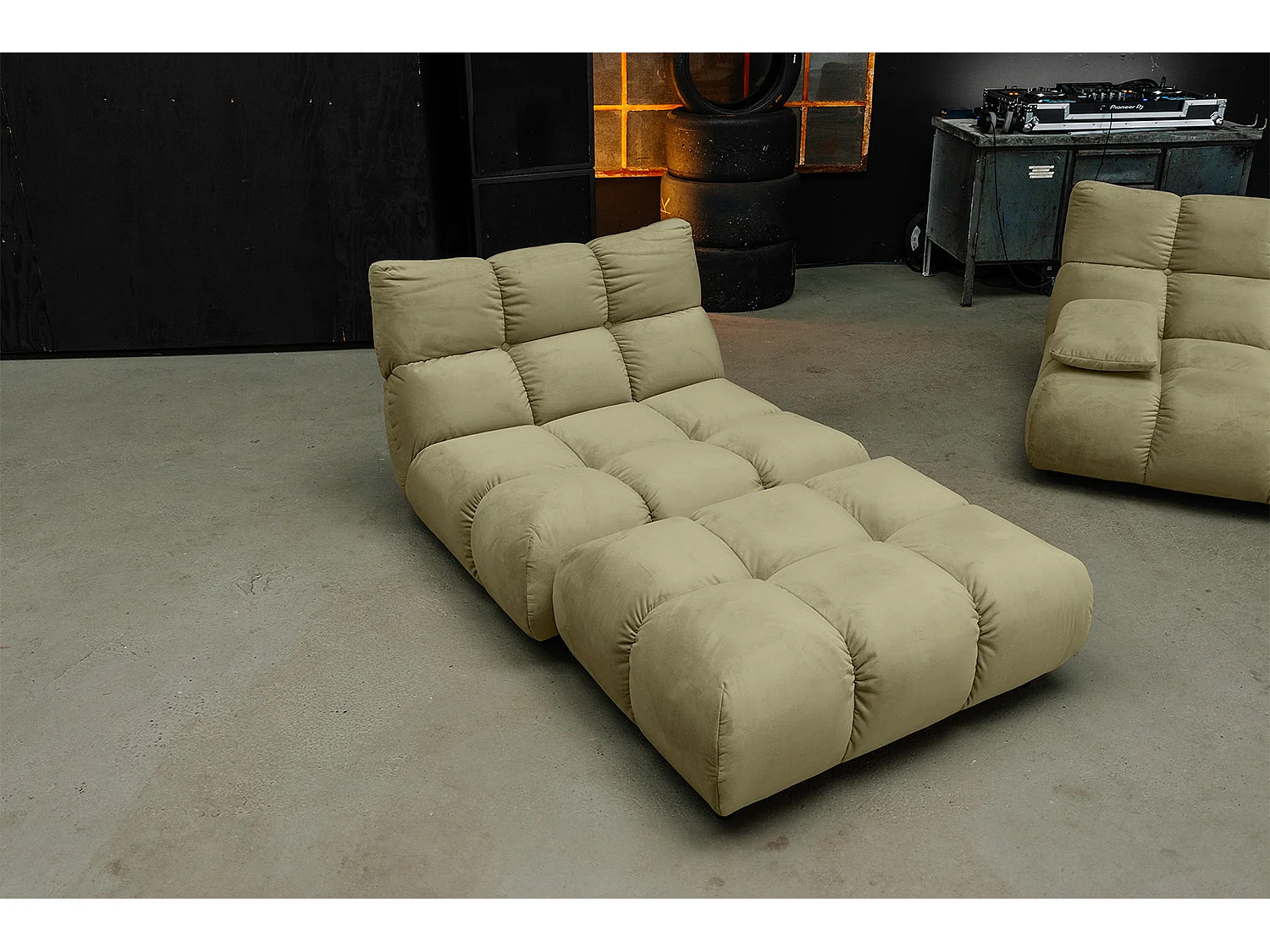 Drehsessel - Grün Velvet - VIVIEN