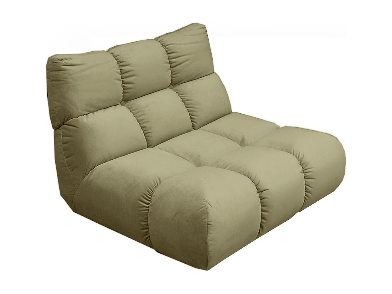 Poltrona girevole - verde velluto - VIVIEN
