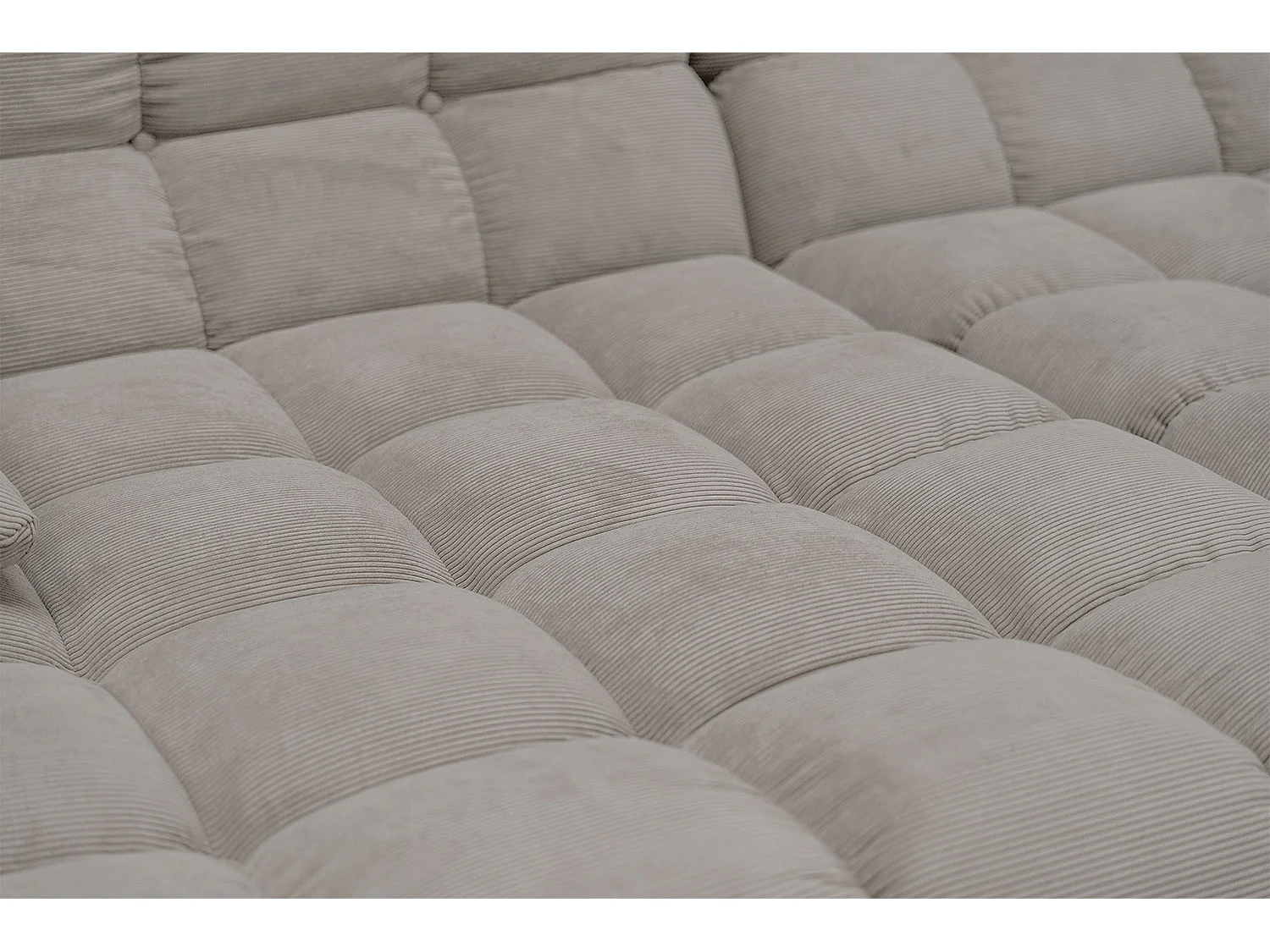 Bigsofa - Grau Cord - VIVIEN