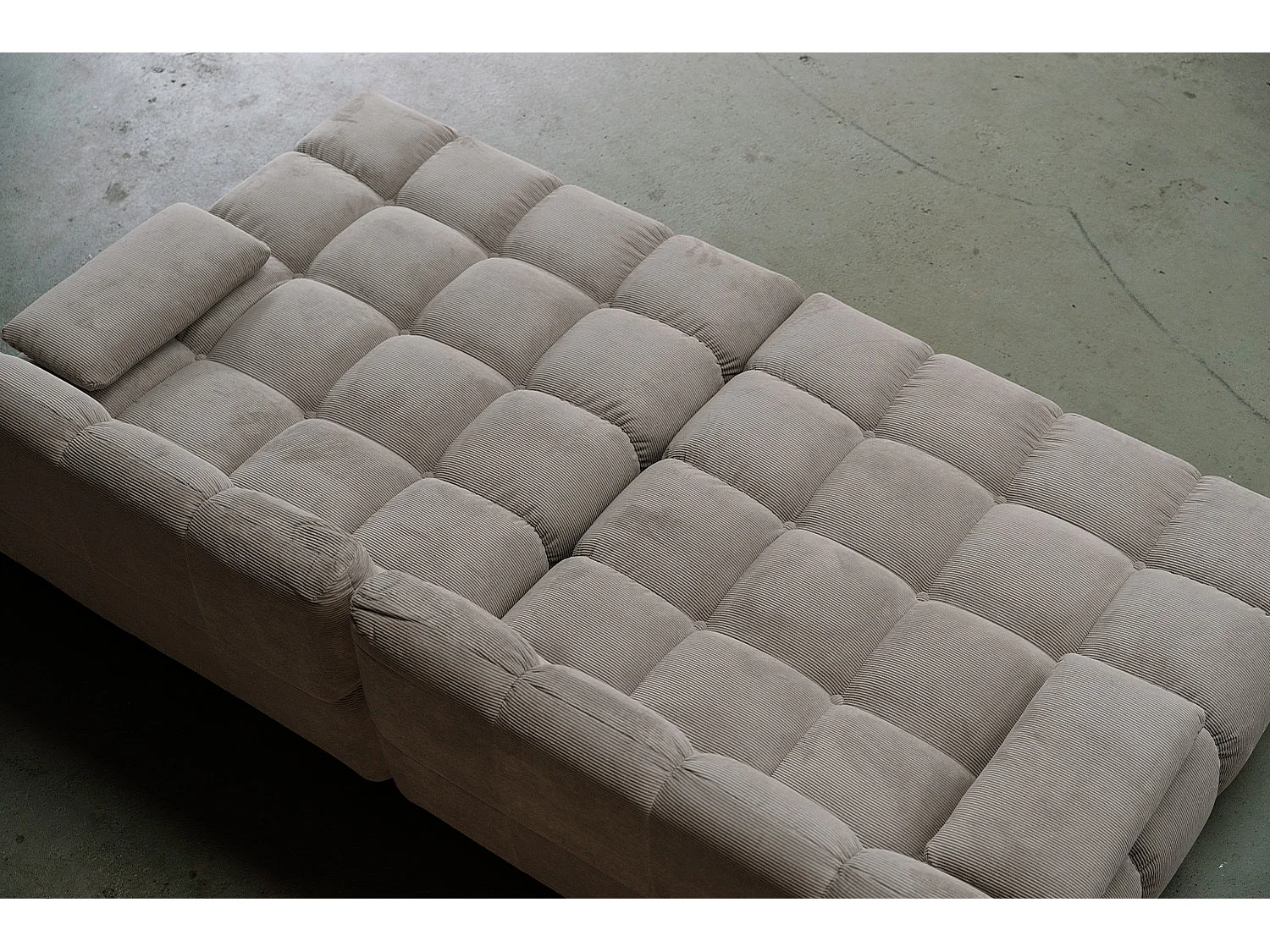 Bigsofa - Grau Cord - VIVIEN