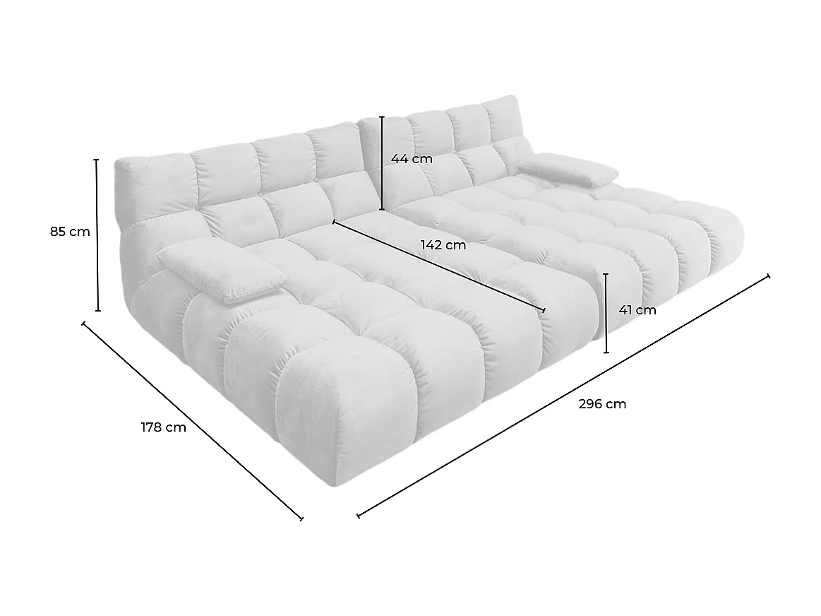 Bigsofa - Grau Cord - VIVIEN