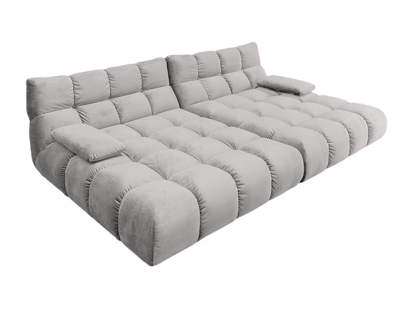 Sofá extra ancho - plata terciopelo - VIVIEN