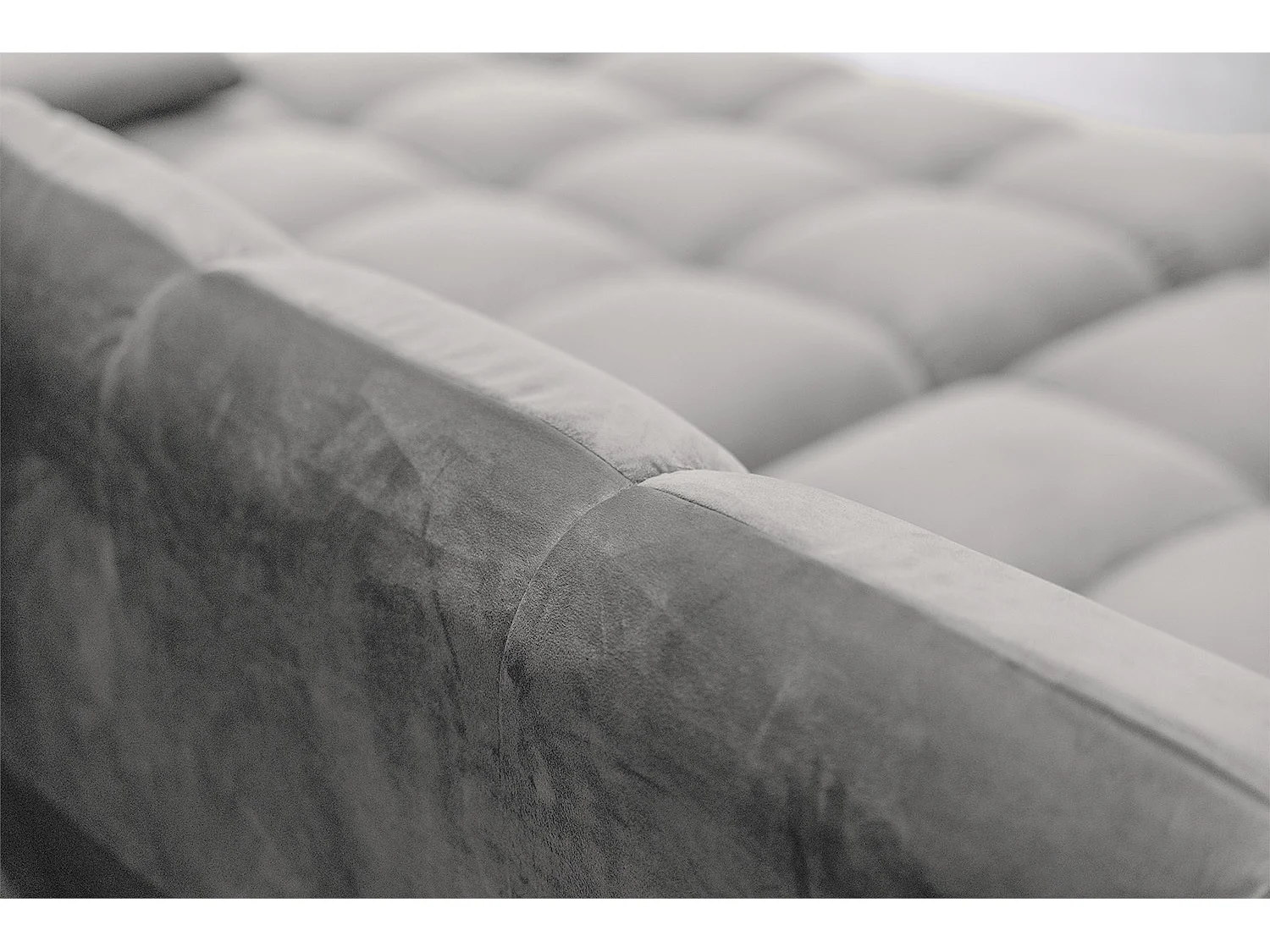 Sofá extra ancho - plata terciopelo - VIVIEN