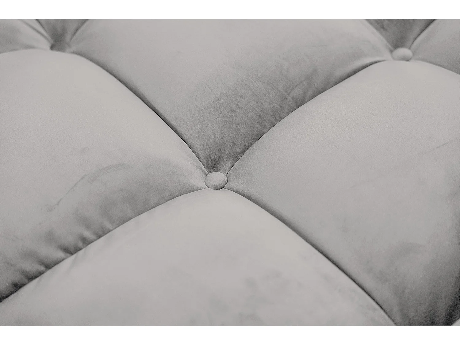 Sofá extra ancho - plata terciopelo - VIVIEN