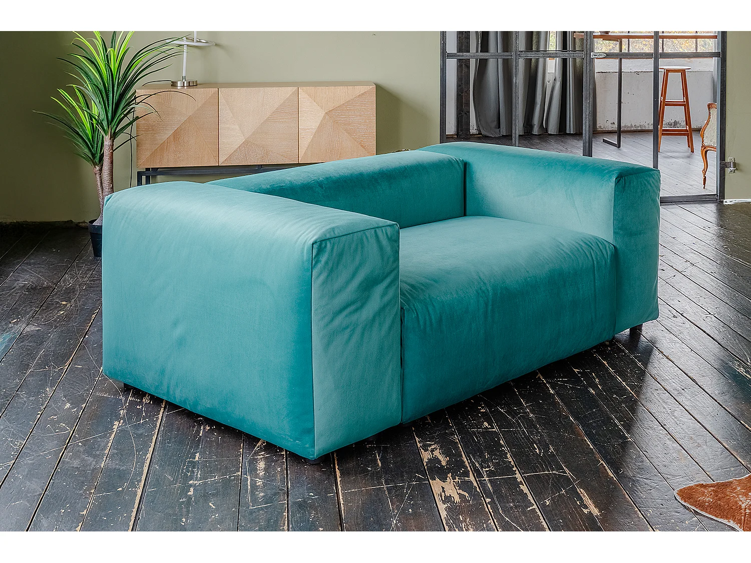 Sillón XXL - Verde terciopelo - MIA