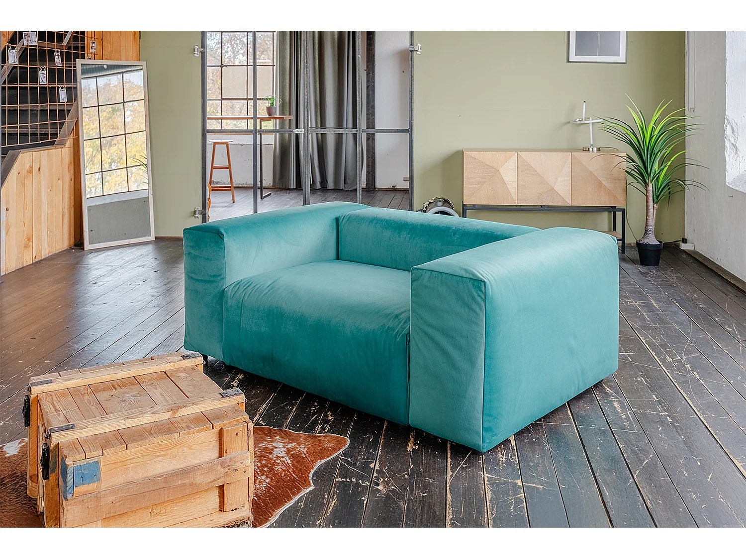 Sillón XXL - Verde terciopelo - MIA