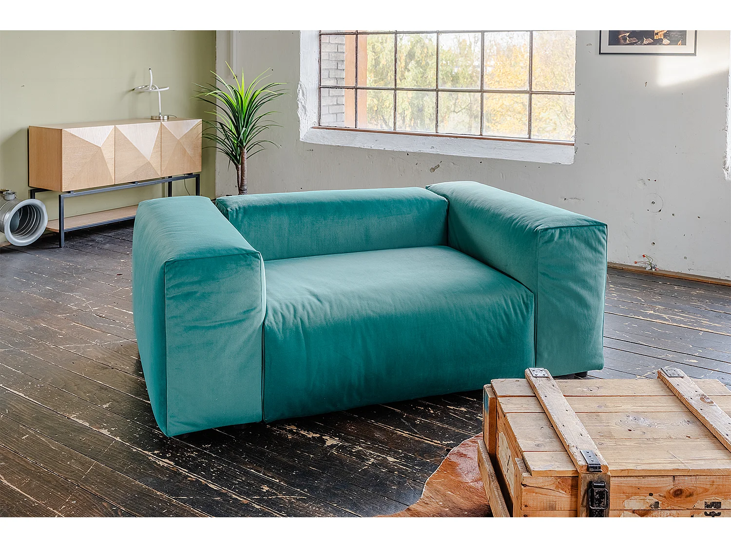 Sillón XXL - Verde terciopelo - MIA