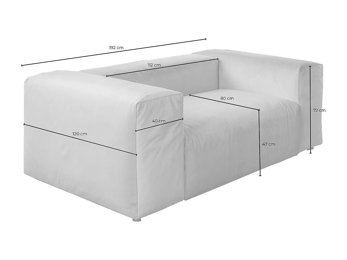 Sillón XXL - Verde terciopelo - MIA