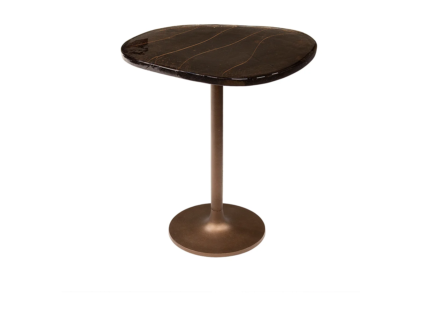 Beistelltisch - Braun Glas - 50 x 42 cm - DARI