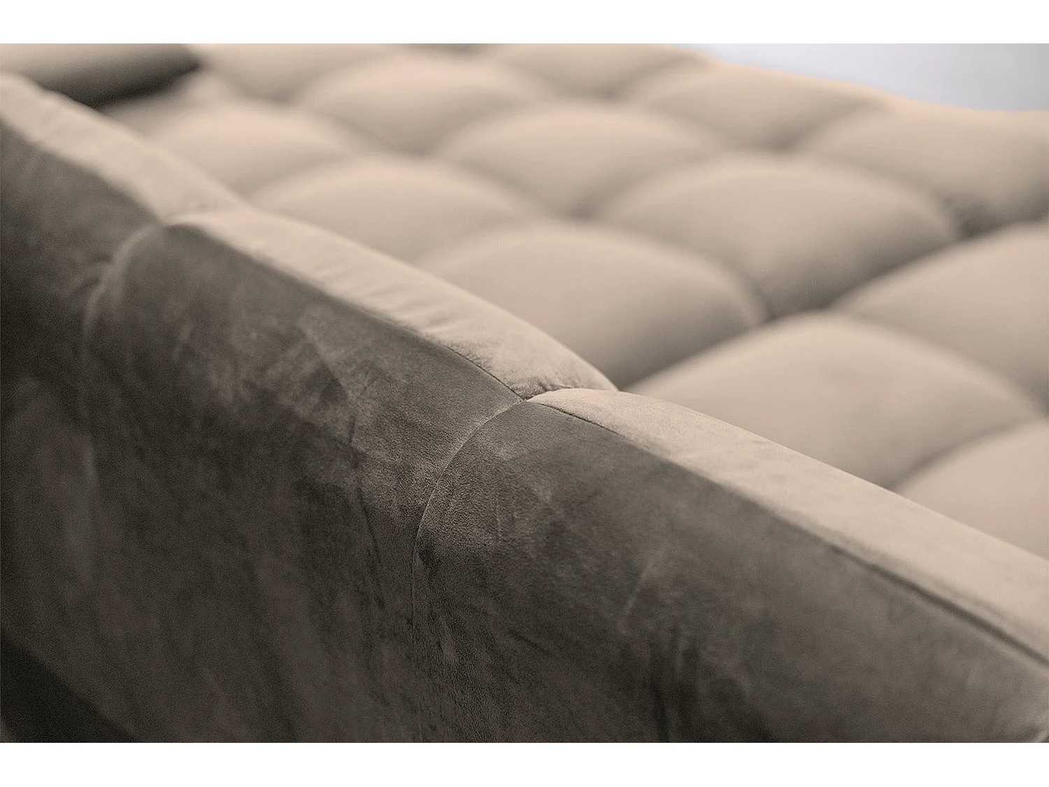 Sofá extra ancho - marrón terciopelo - VIVIEN