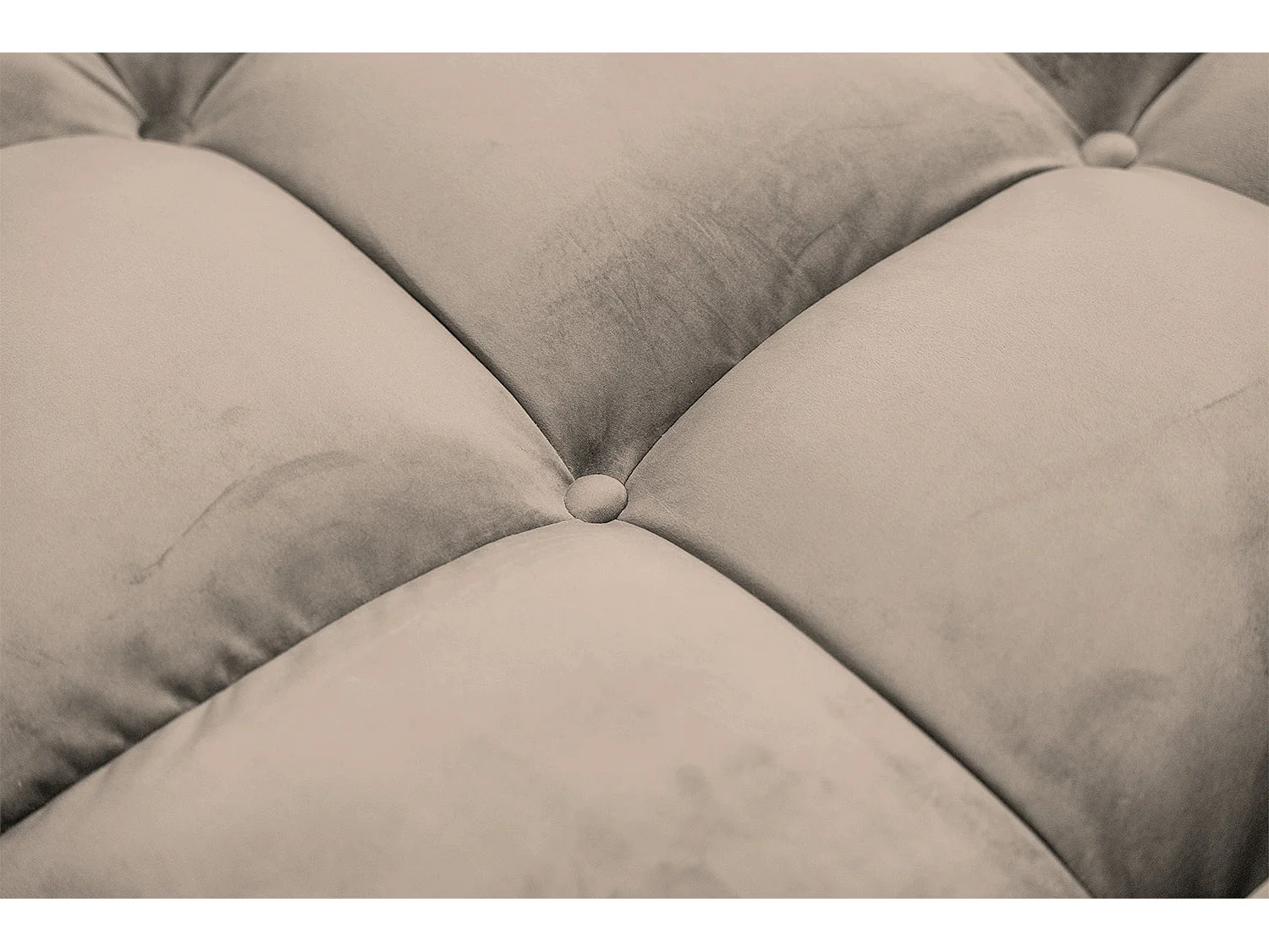 Sofá extra ancho - marrón terciopelo - VIVIEN