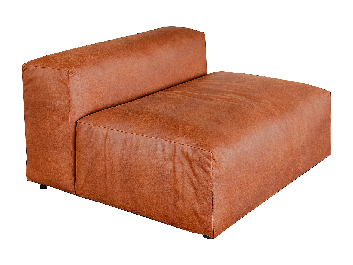 Einzelsessel - Braun Lederfaserstoff - MIA