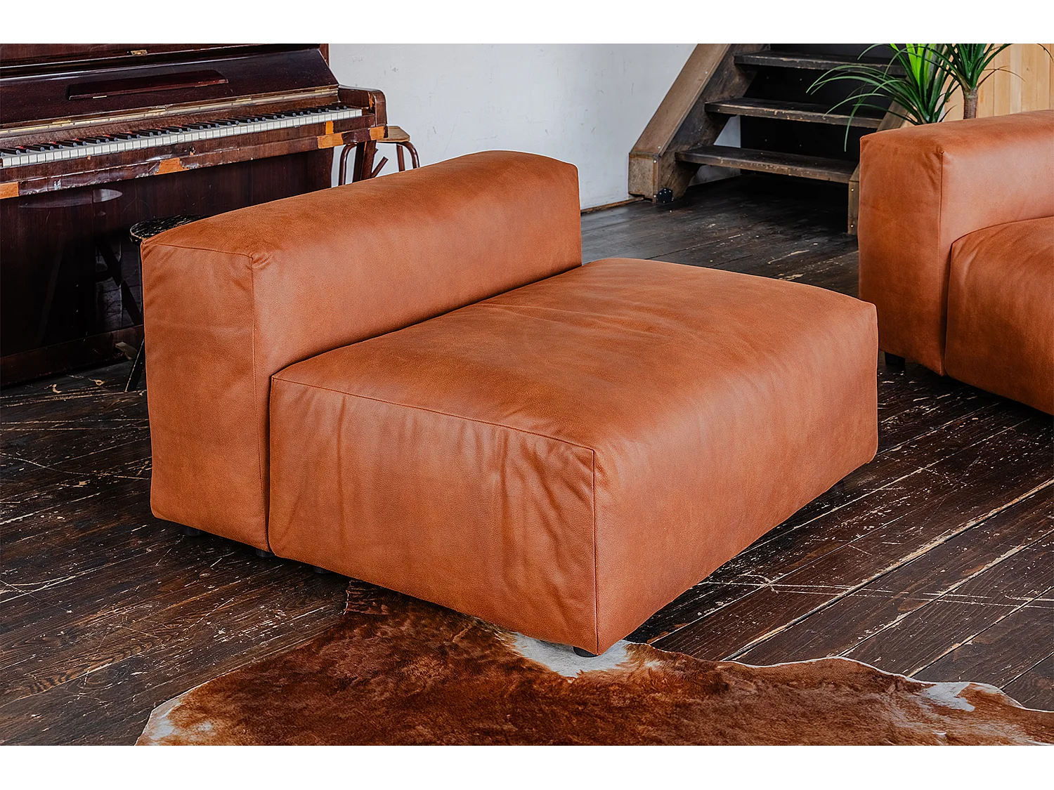 Einzelsessel - Braun Lederfaserstoff - MIA